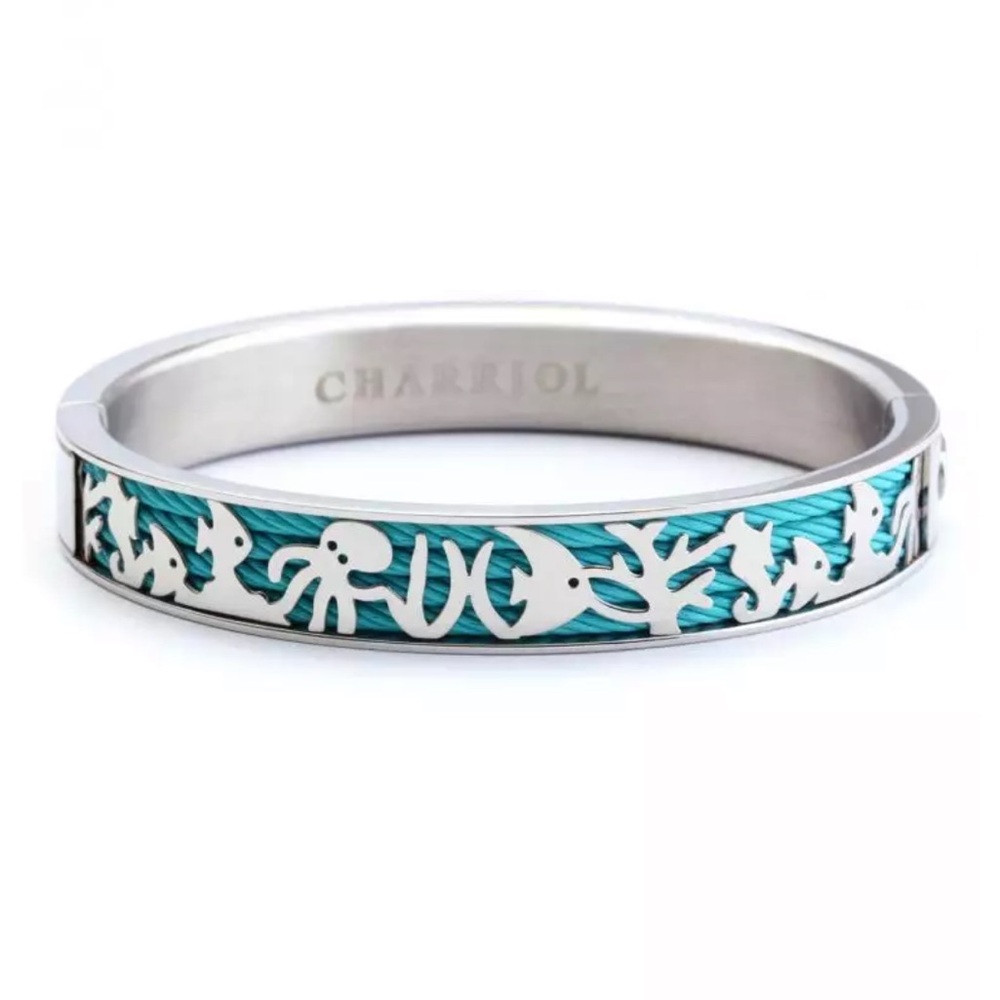 Charriol Forever Teal and Silver Marine Bracelet